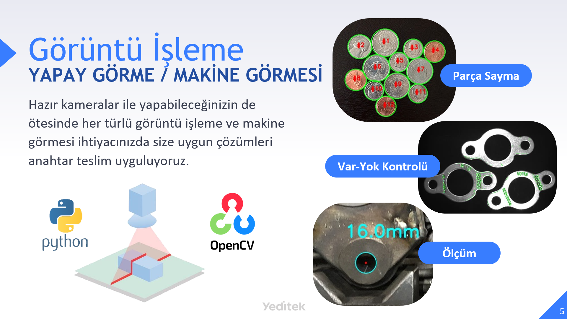 Görüntü İşleme ve Yapay Zeka Projelerinin Anahtar Teslim Uygulanması