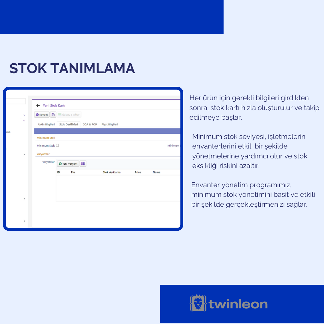 Twinleon Stok Yönetim Yazılımı