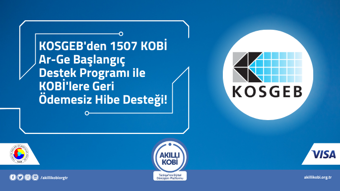 KOSGEB'den 1507 KOBİ Ar-Ge Başlangıç Destek Programı ile KOBİ'lere Geri Ödemesiz Hibe Desteği!