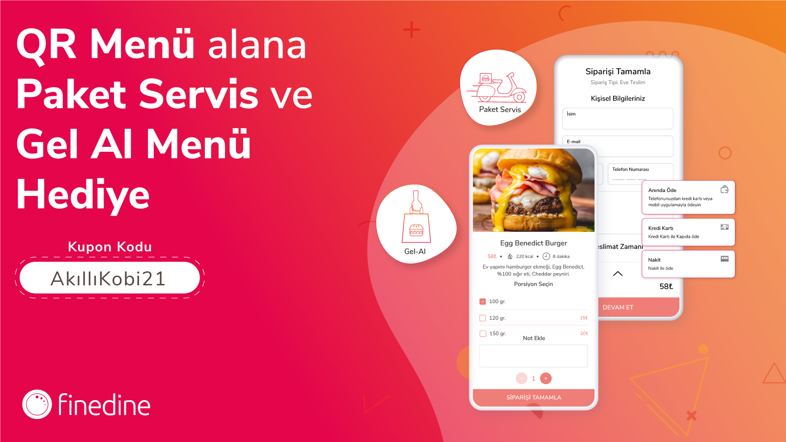 Paket Servis ve Gel-Al Menü