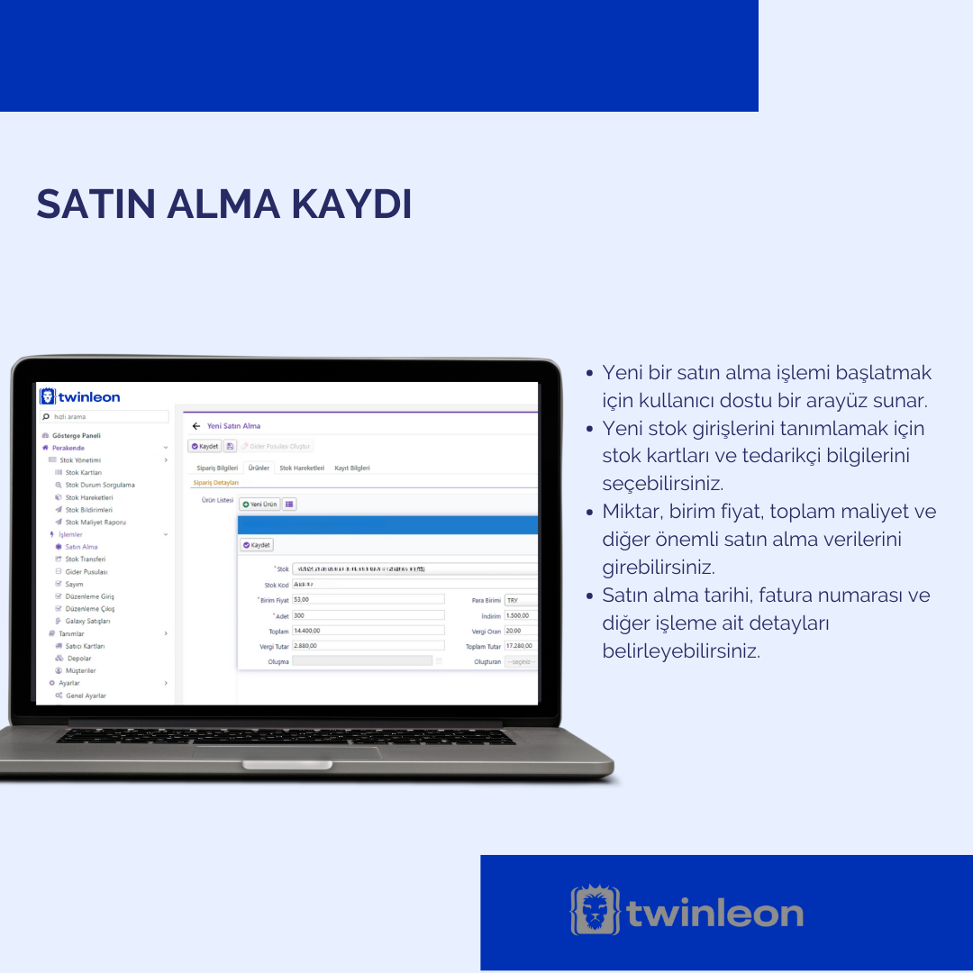 Twinleon Stok Yönetim Yazılımı